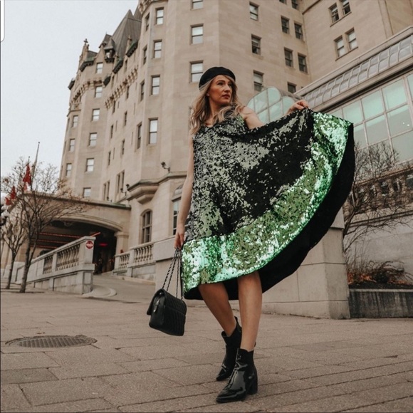 Zara Dresses & Skirts - Zara colorblock sequin dress bloggers favorite